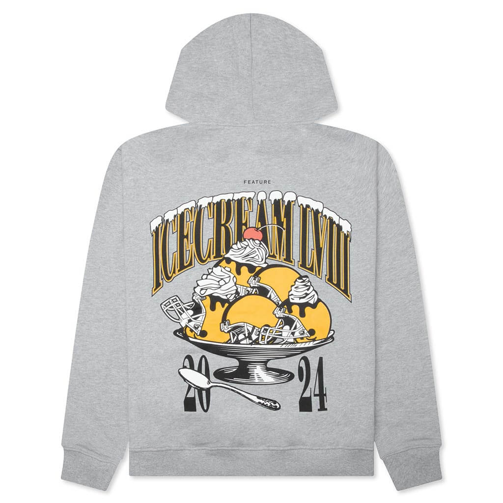 Feature x Icecream Super Bowl Hoodie - Heather Grey - Image 2