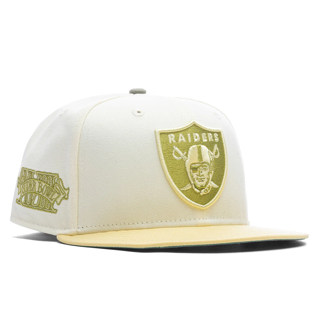 Feature x New Era 59FIFTY Fitted Las Vegas Raiders - Chrome White/Soft Yellow - Image 3