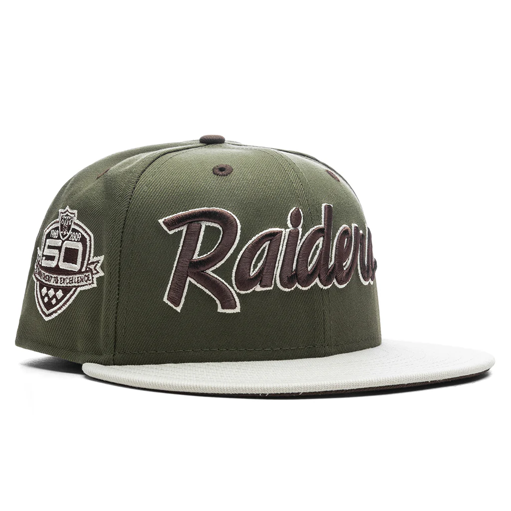 Feature x New Era 59FIFTY Fitted Las Vegas Raiders - New Olive/Stone - Image 3