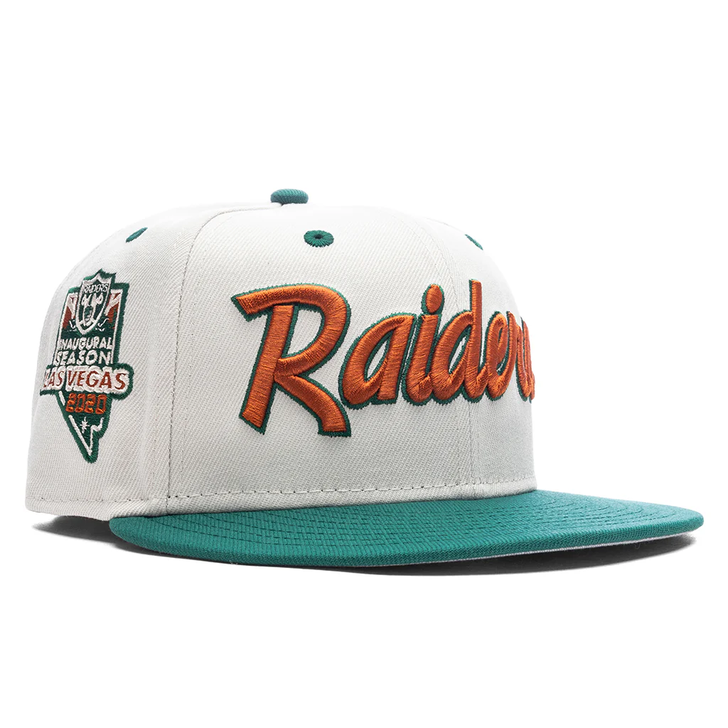 Feature x New Era 59FIFTY Fitted Las Vegas Raiders - Stone/Emerald Green - Image 3