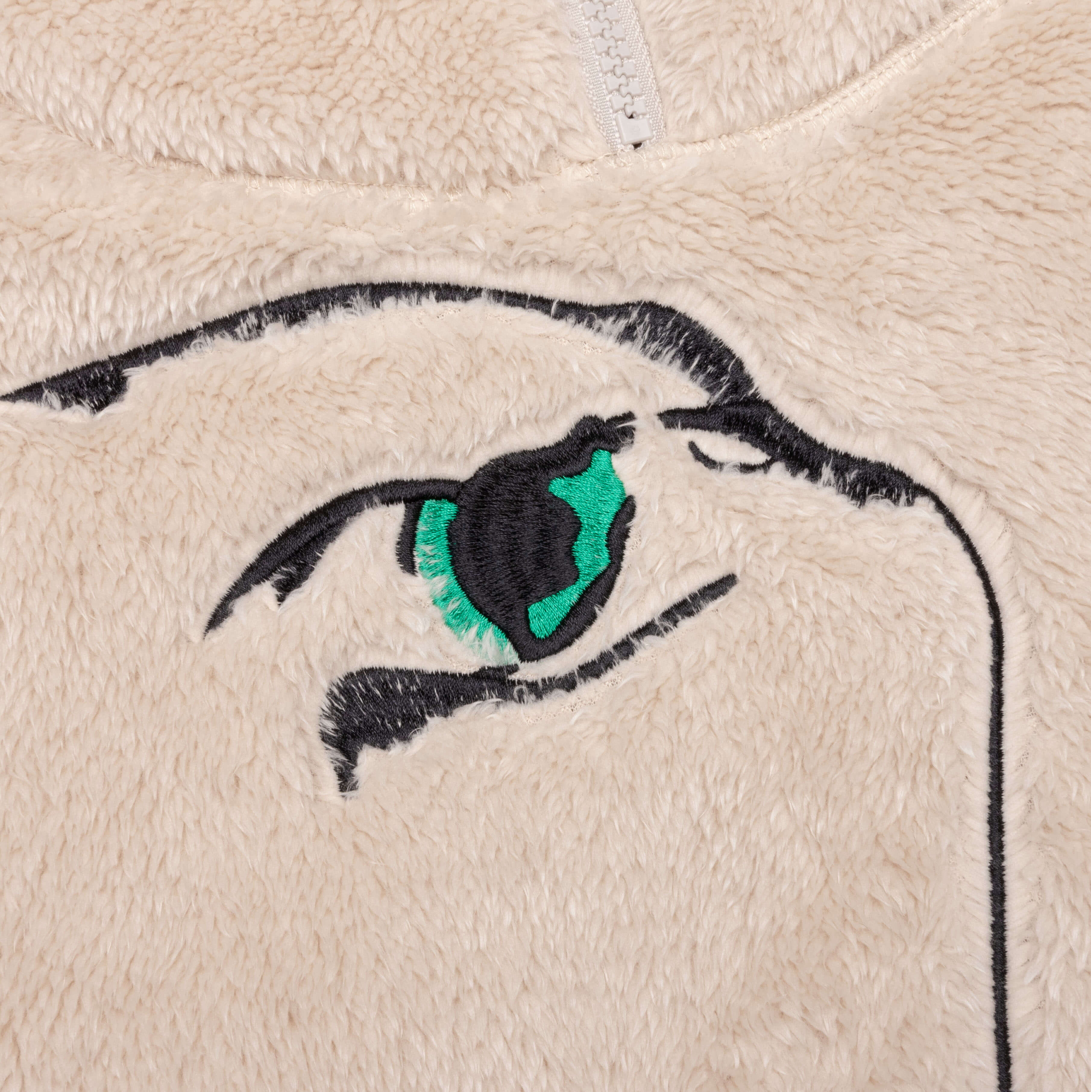 Fleece 3/4 Zip - Cream - Image 3