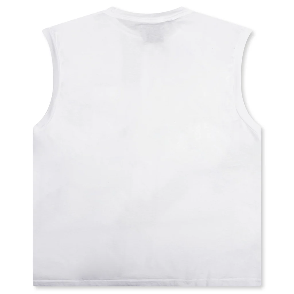 Augi Sleeveless Tee - White - Image 2
