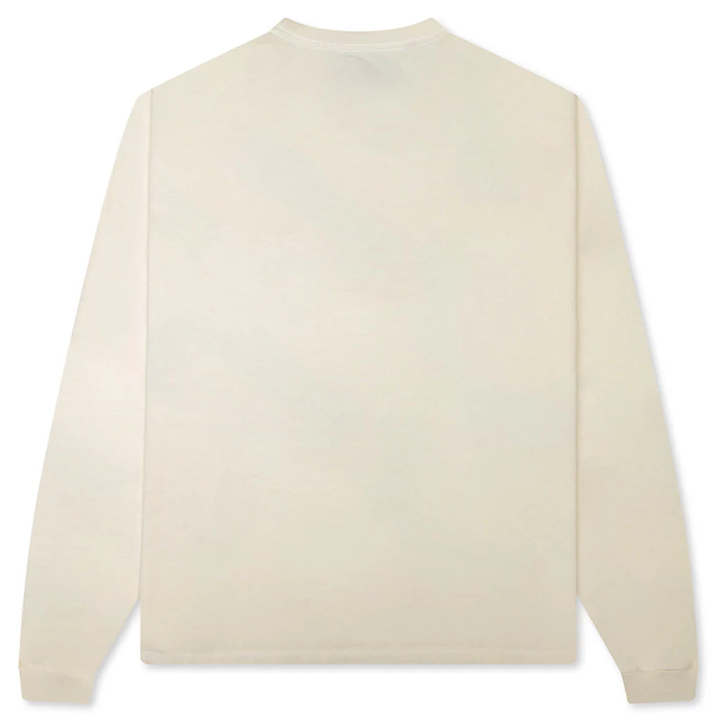 French Logo Lux L/S Tee - Cream - Image 2