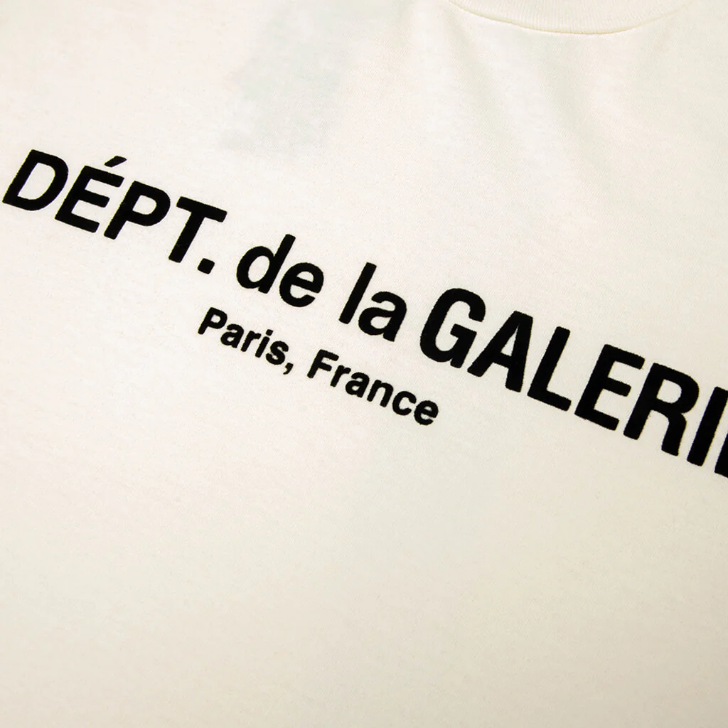 French Logo Lux L/S Tee - Cream - Image 3