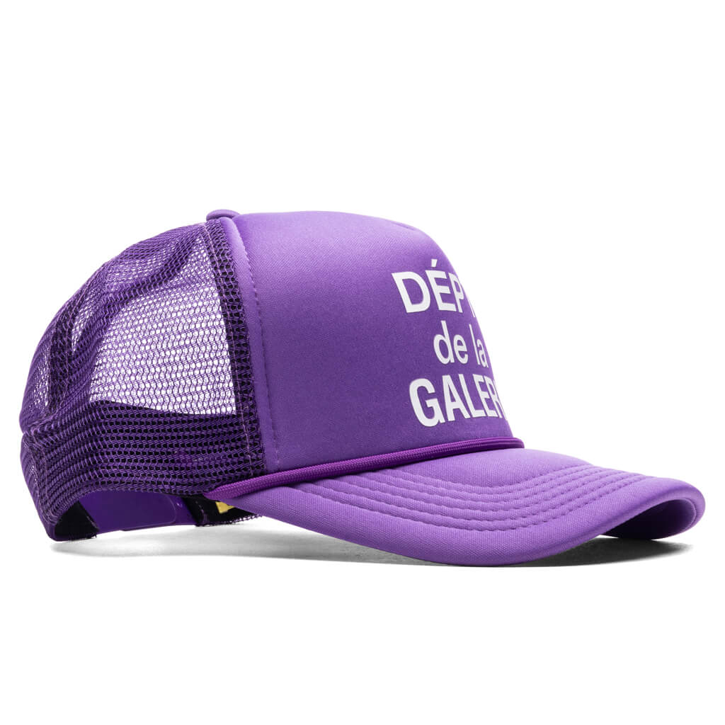 French Logo Trucker Hat - Flo Purple - Image 3