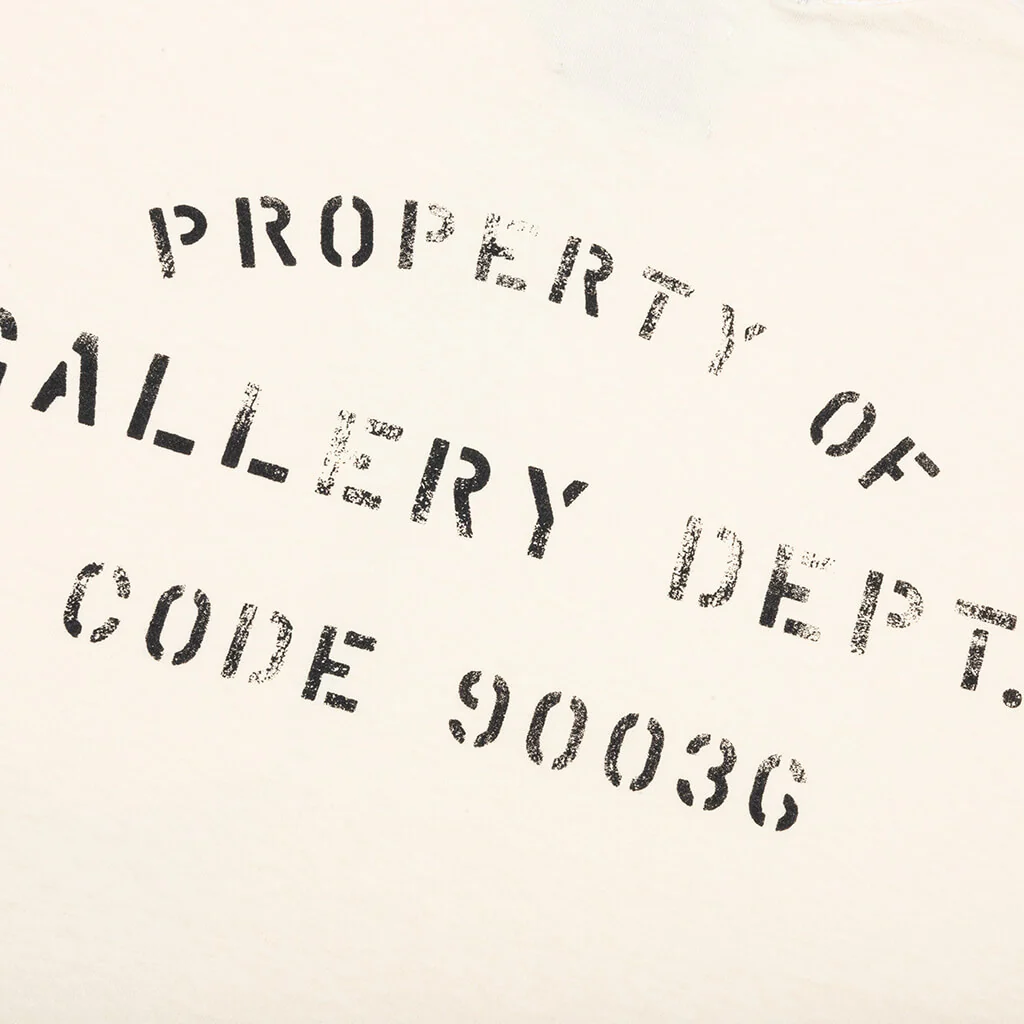 Property Of Stencil Tee - Antique White - Image 4
