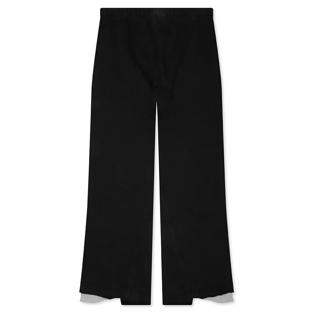 Twisted Leg Sweatpant Flare - Washed Black/Heather Grey - Image 2