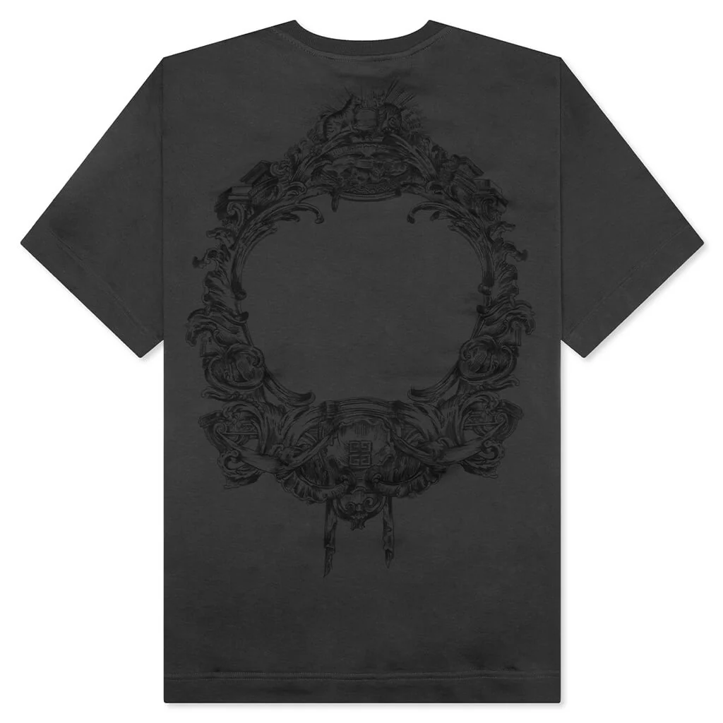 Baroque Print S/S T-Shirt - Charcoal - Image 2