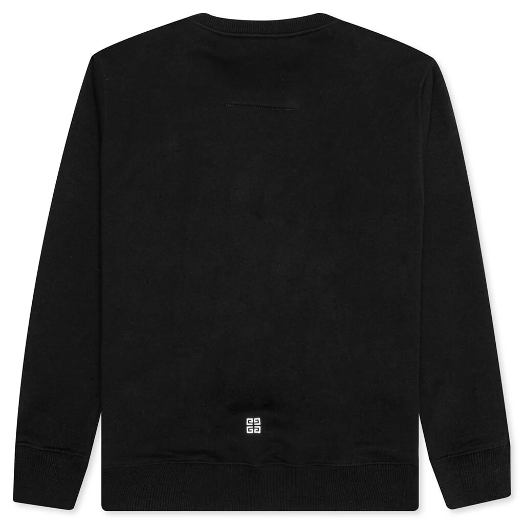College Embroidered Slim Fit Sweatshirt - Black - Image 2
