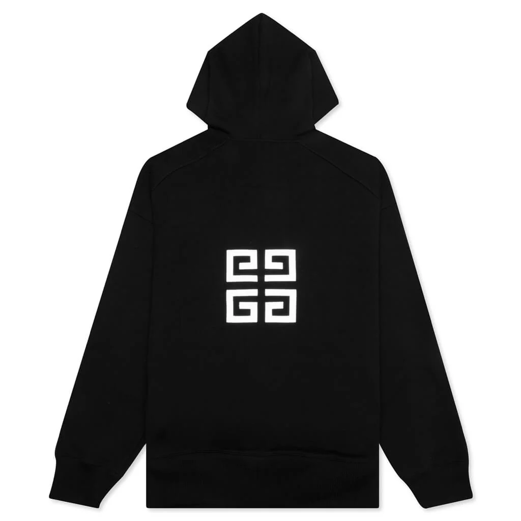 Embroidered Hoodie Classic Fit - Black - Image 2