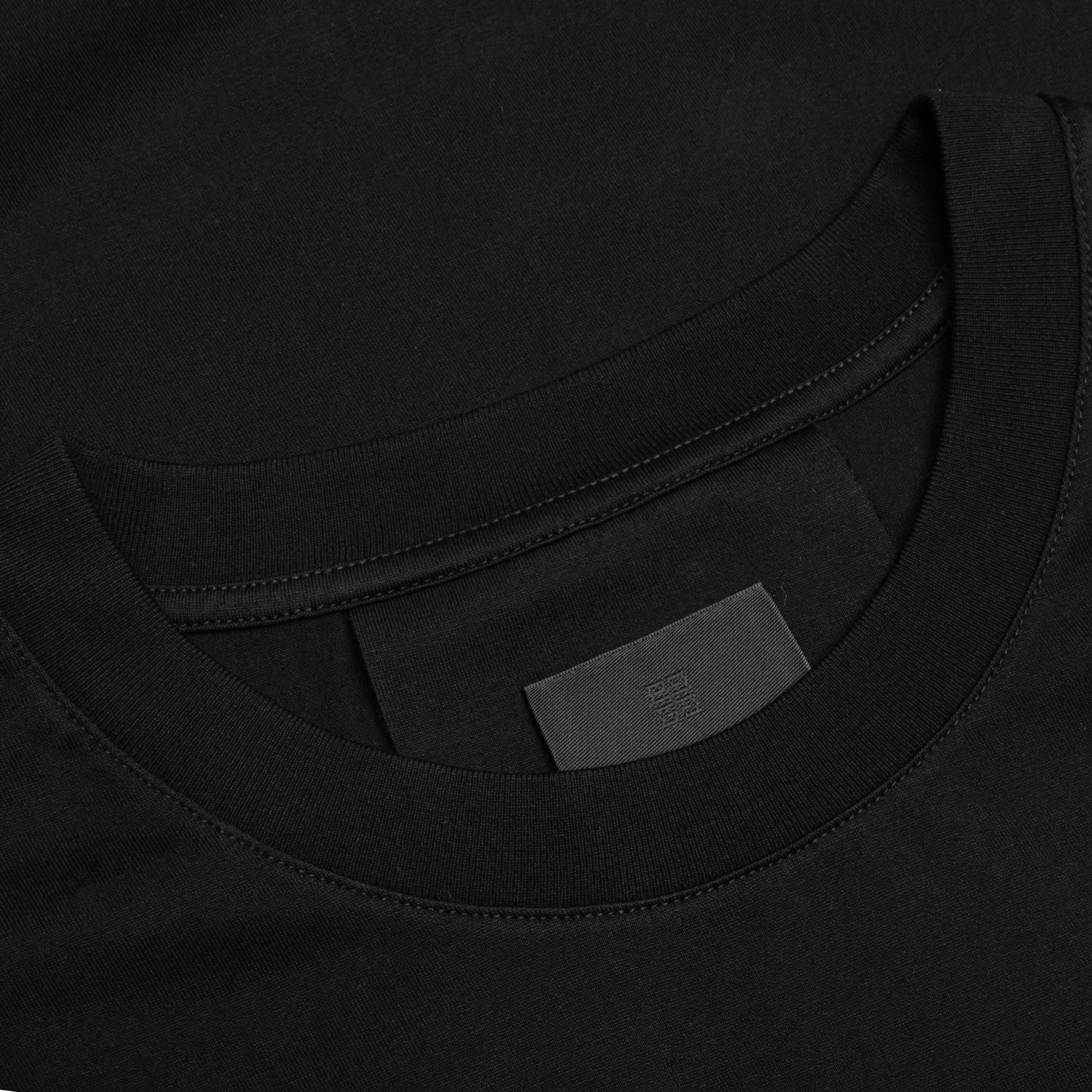 Gros Grain in Cotton T-Shirt - Black - Image 3