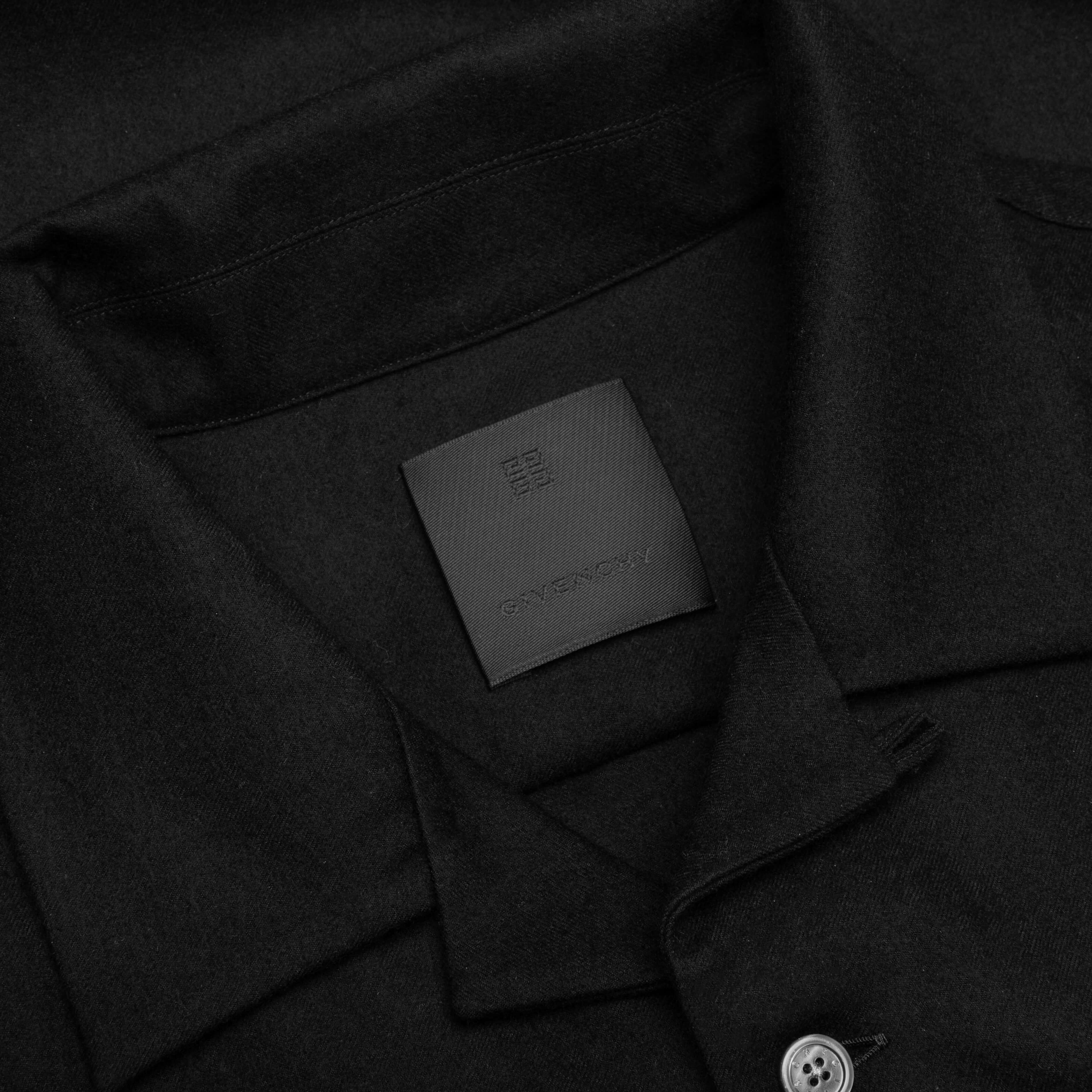 Long Sleeve Overshirt - Black - Image 3