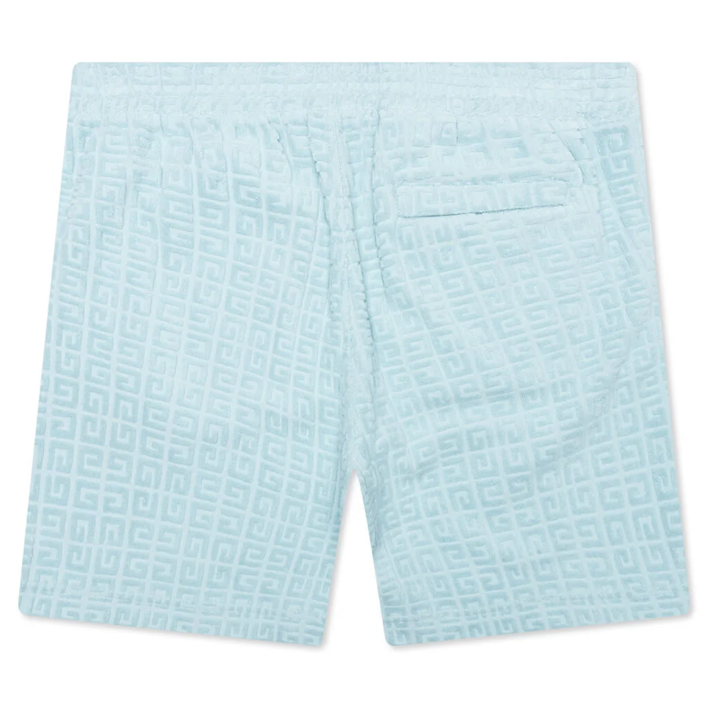 4G Cotton Towelling Bermuda Shorts - Sky Blue - Image 2