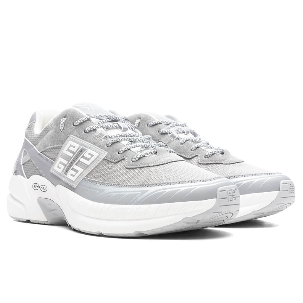 NFNTY-52 Suede and Mesh Sneakers - Light Grey - Image 2