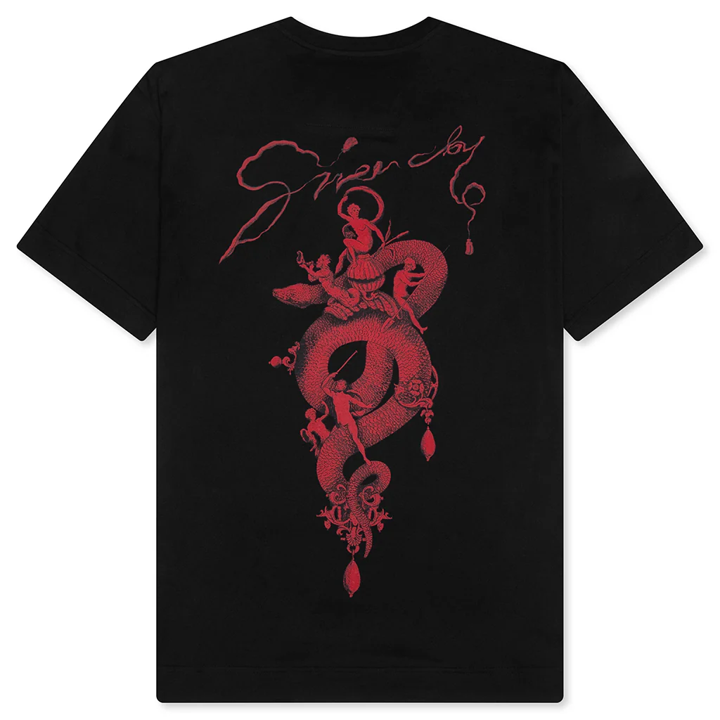 Chandelier and Snake Print T-Shirt - Black - Image 2