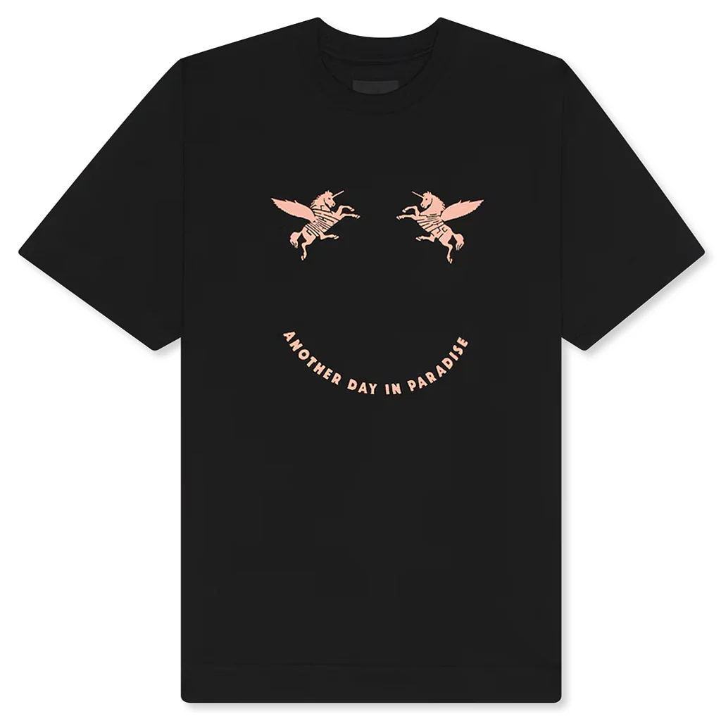 Unicorns Embroidery T-Shirt - Black