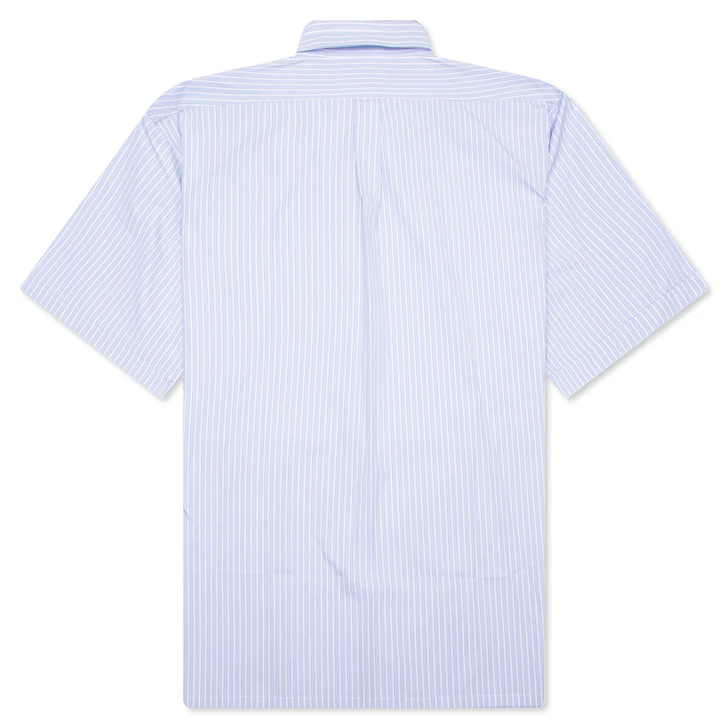 Crest Logo Stripe Shirt - Light Blue - Image 2