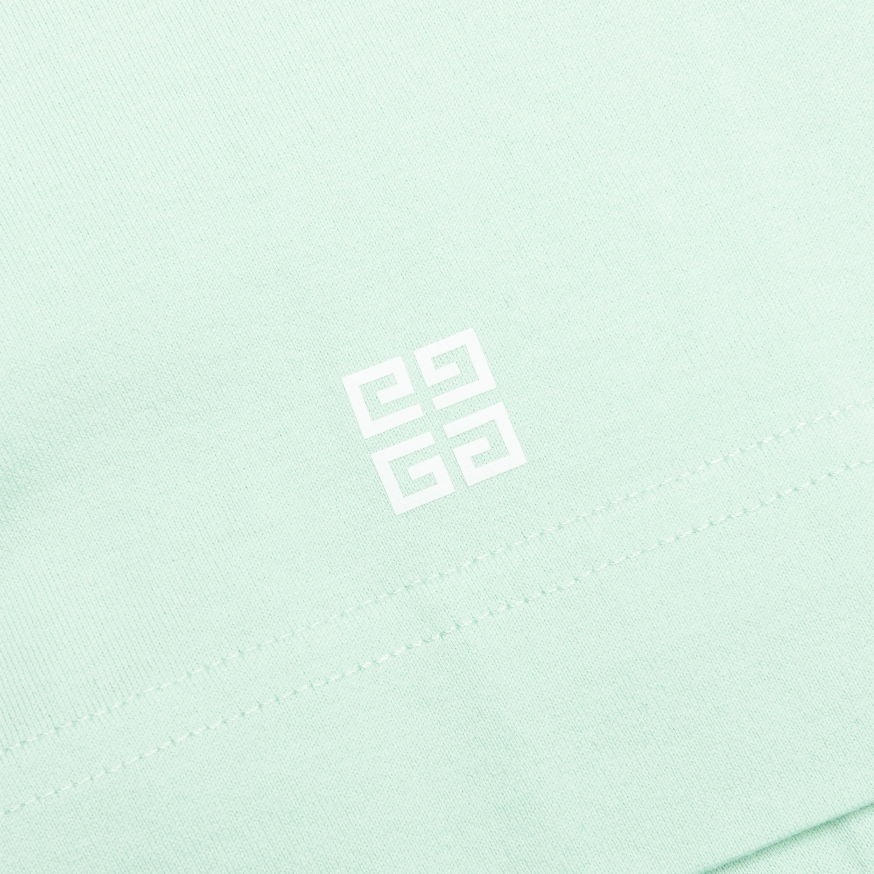 Slim Fit Reverse Print T-Shirt - Aqua Green - Image 5