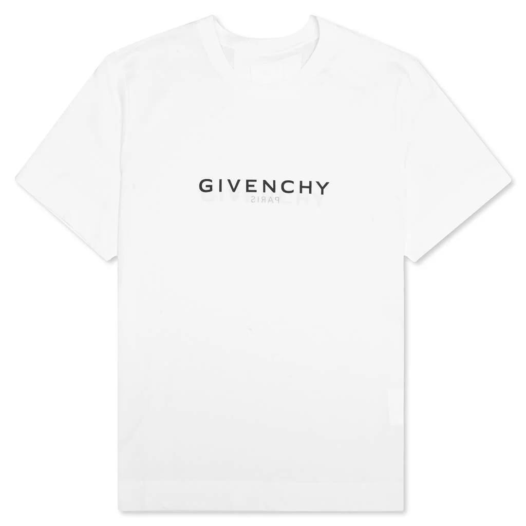 Slim Fit Reverse Print T-Shirt - White