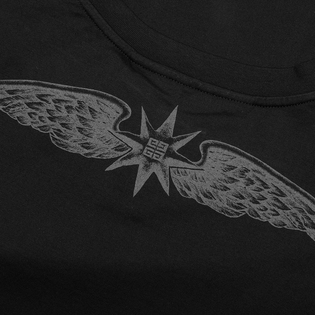 Wings Cotton T-Shirt - Black - Image 4