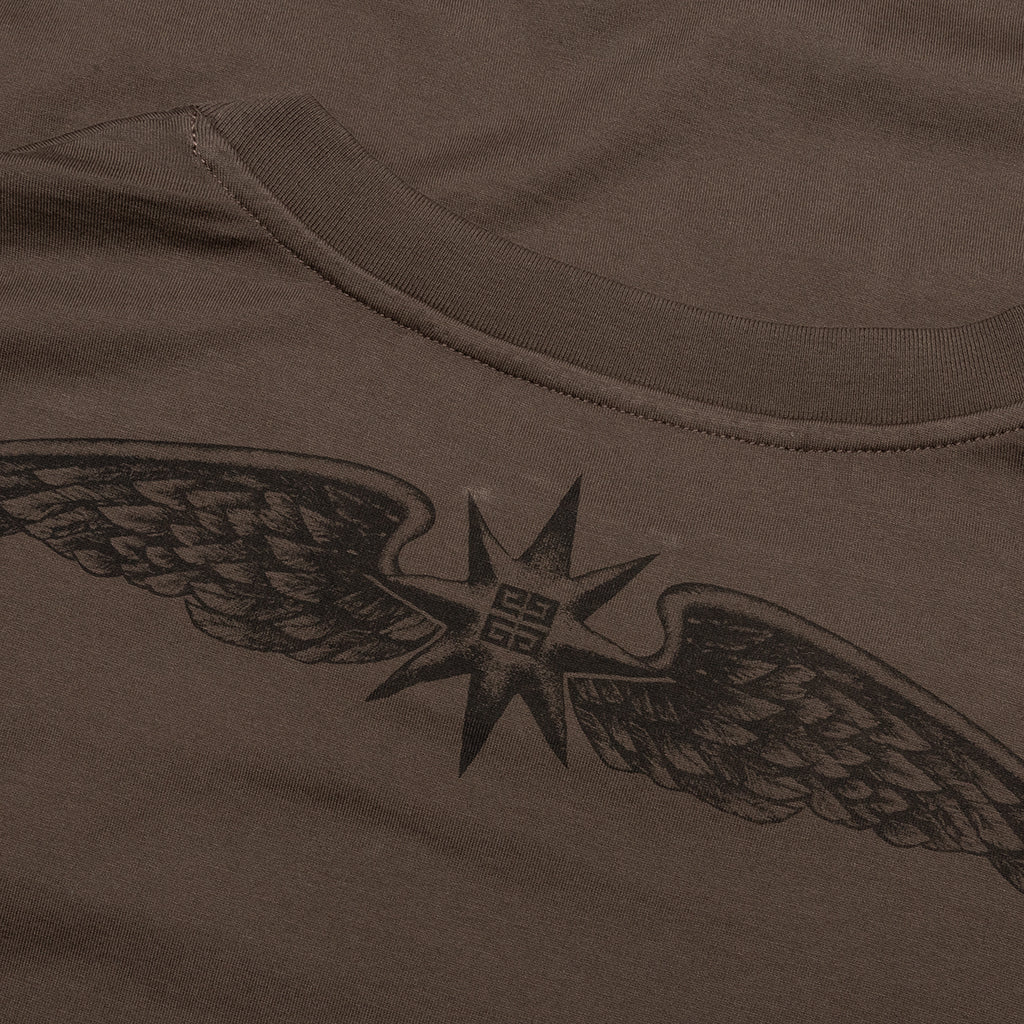 Wings Cotton T-Shirt - Khaki - Image 5
