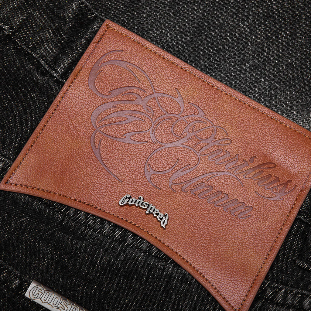 Femur Denim Shorts - Black - Image 6