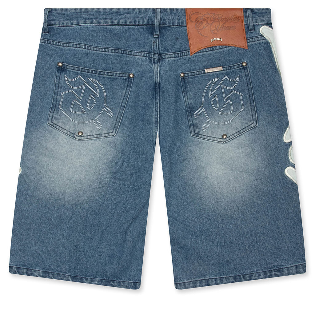 Femur Denim Shorts - Blue - Image 2