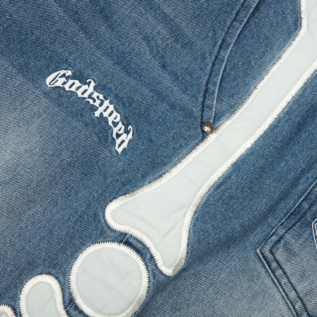 Femur Denim Shorts - Blue - Image 4