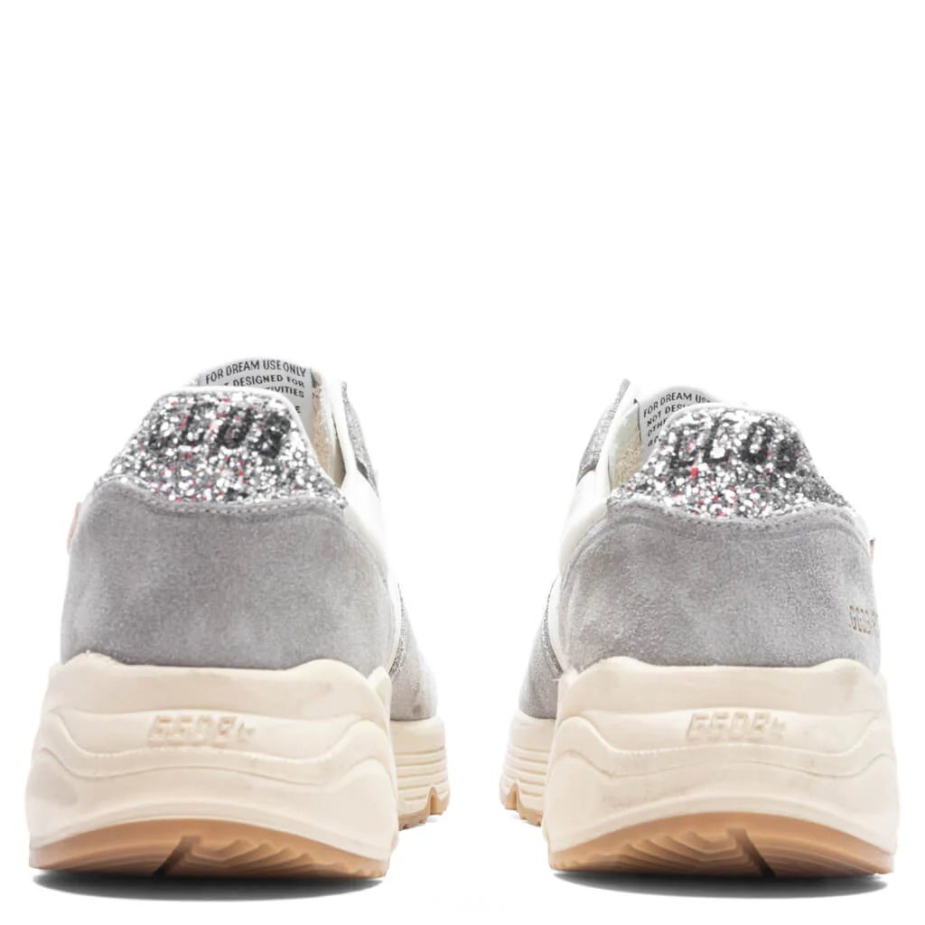 Women's Leather Star Running Sole - Silver/White/Cream - Image 4