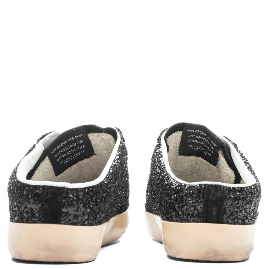 Women's Sneakers Leather Sabot Super Star - Black/Coral Red - Image 4