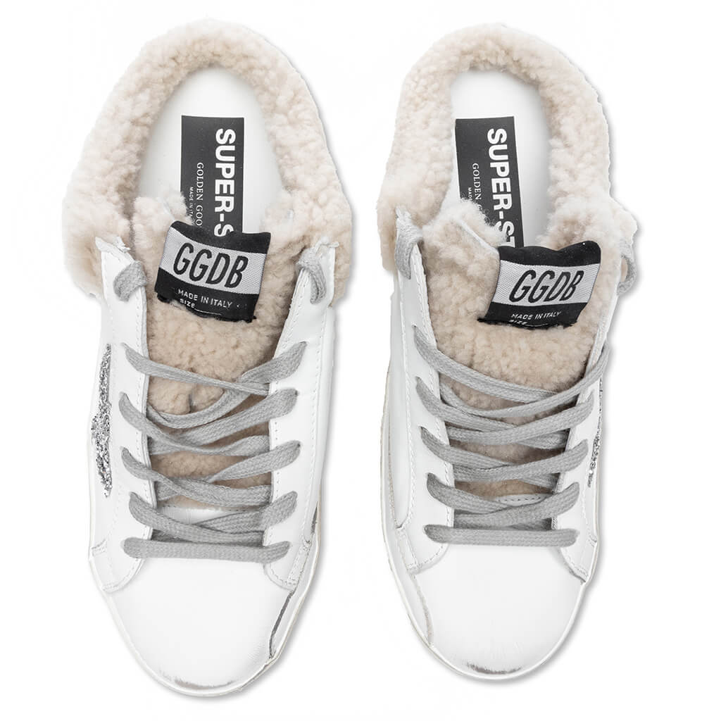 Women's Super-Star Sabot - White/Silver/Beige - Image 4