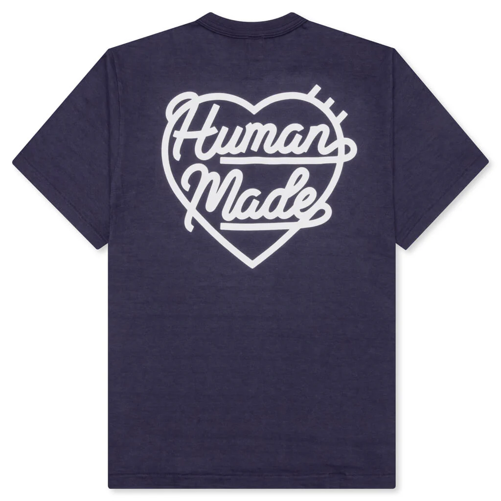 Heart Badge T-Shirt - Navy - Image 2