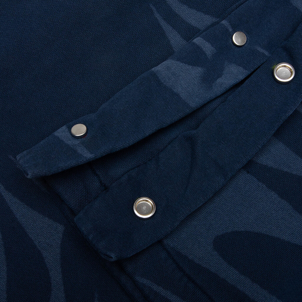 Snap Sweatpants with Flame - Black - Image 4