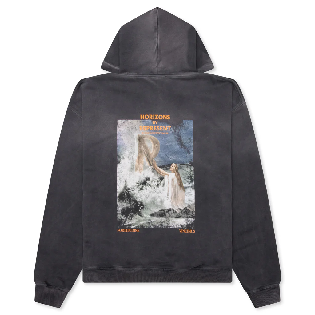 Higher Truth Zip Through Hoodie - Aged Black - Image 2