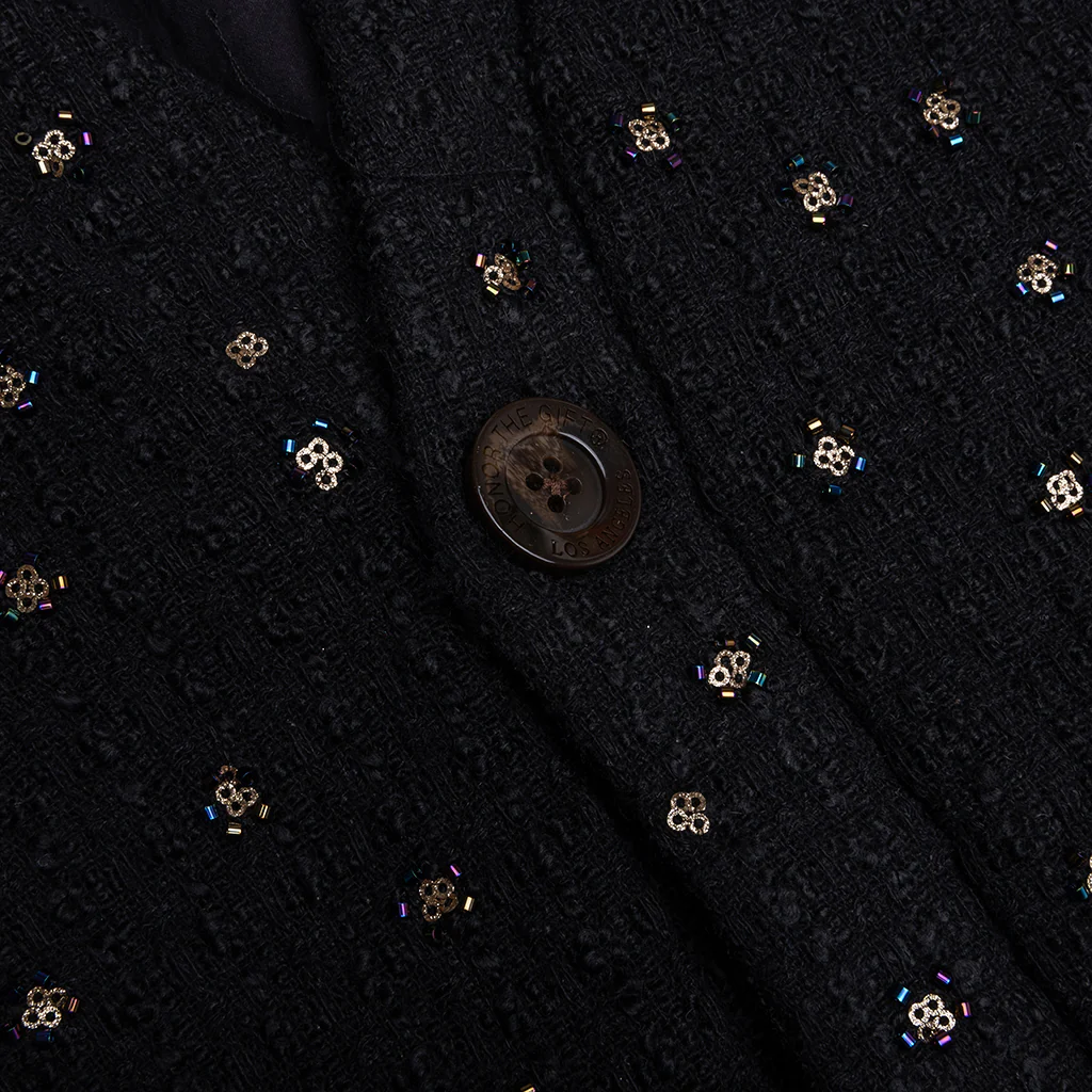 Beaded Cardigan - Black - Image 4