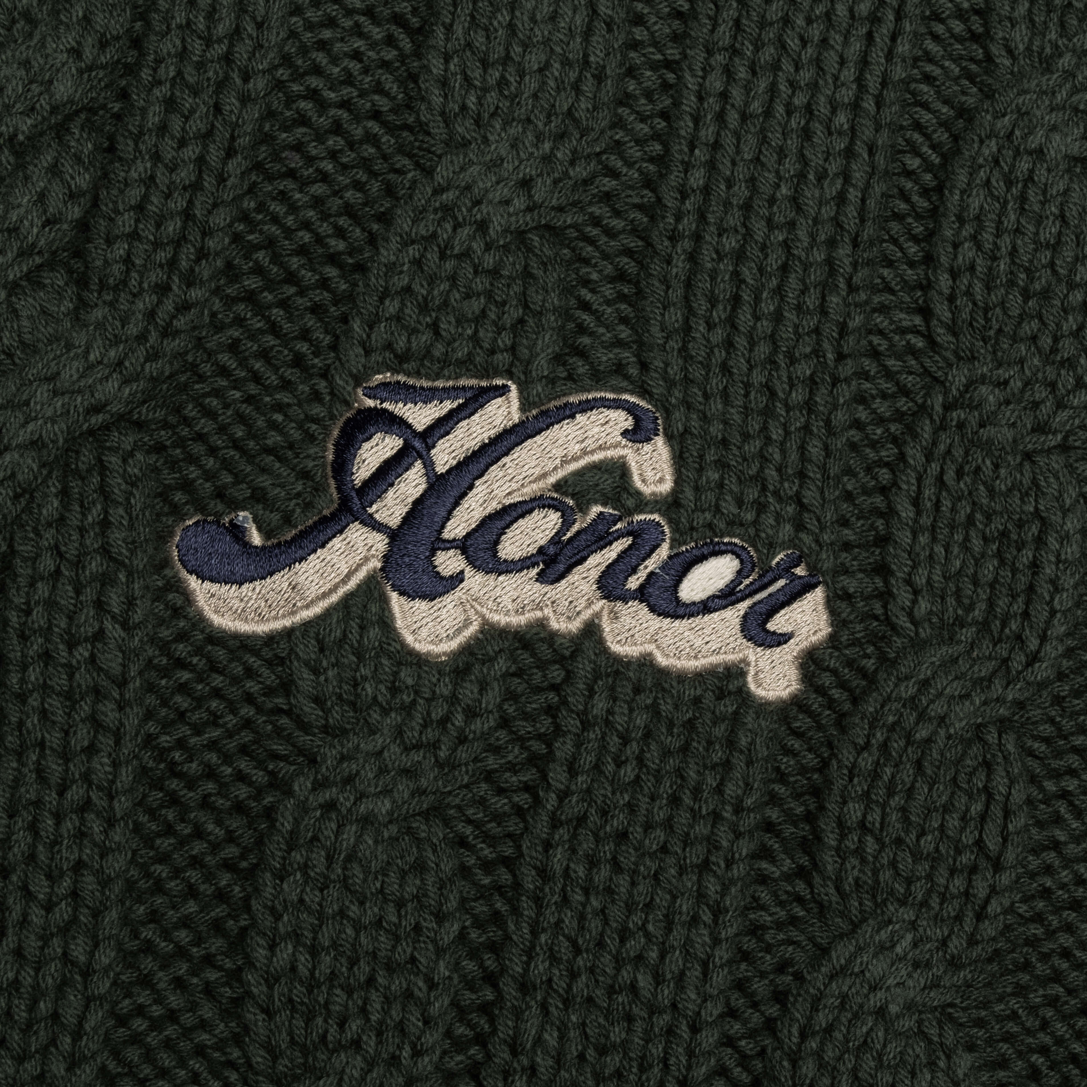 Cable Zip Henley - Green - Image 4