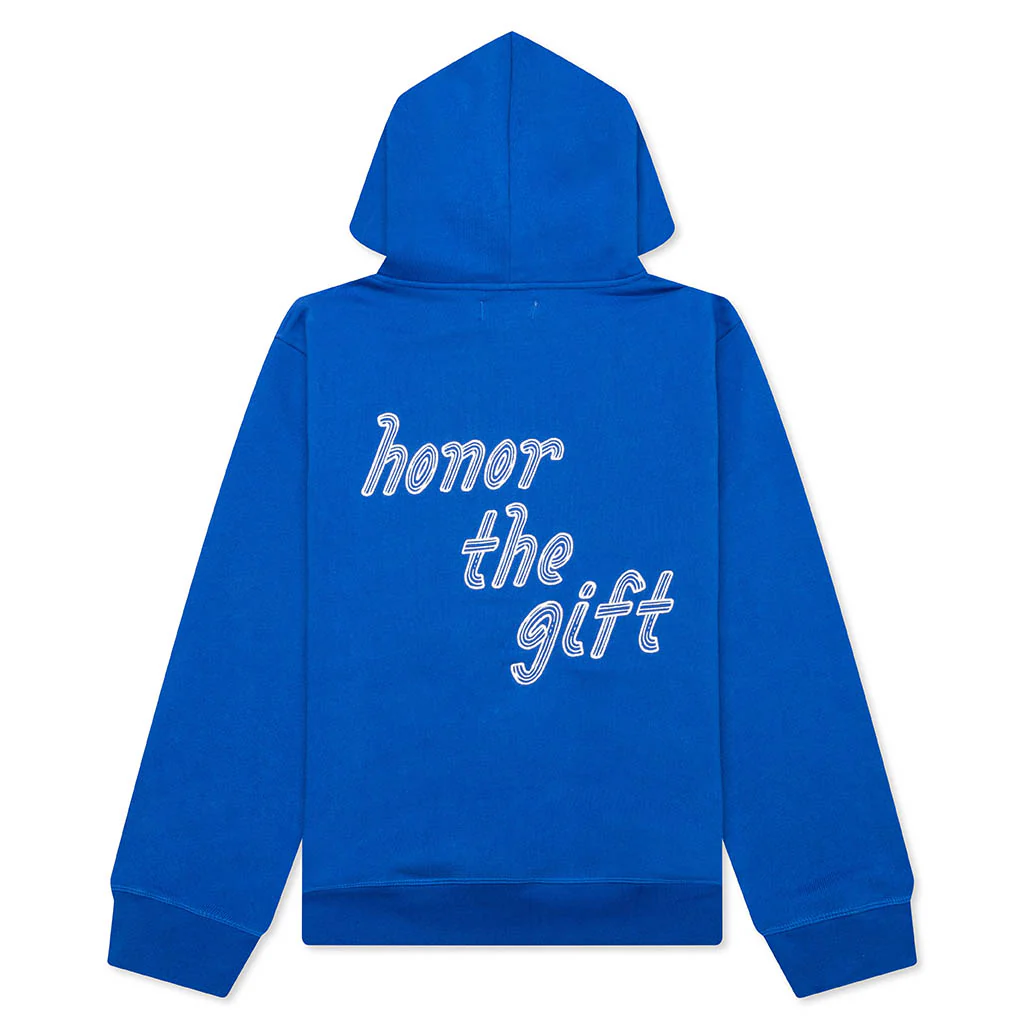 Cursive Honor Hoodie - Blue - Image 2