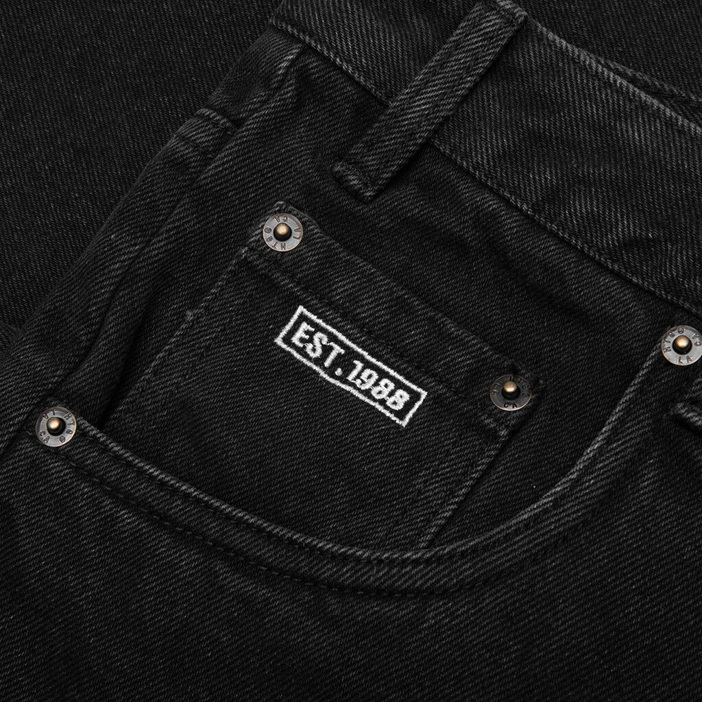 Frayed Edge 11" Denim Bermudas - Black - Image 4