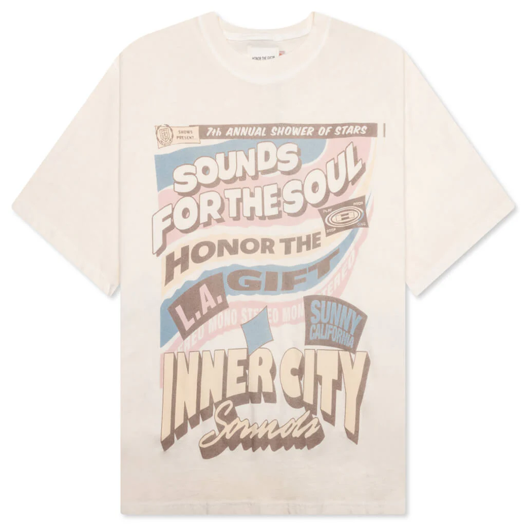 Sounds For The Soul Tee - Cream