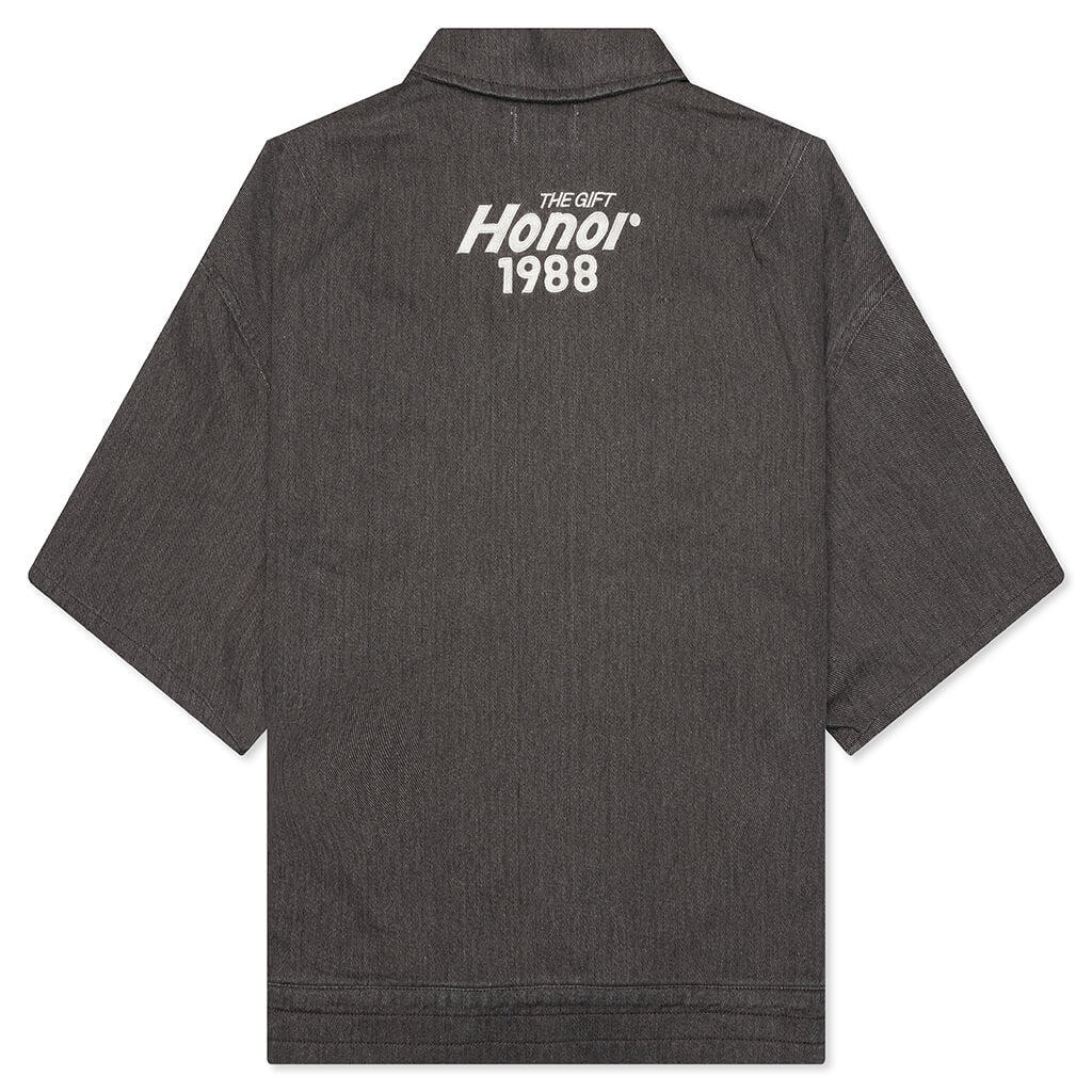 Twill Full Zip Shirt - Black - Image 2
