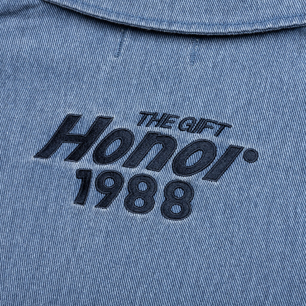 Twill Full Zip Shirt - Blue - Image 3