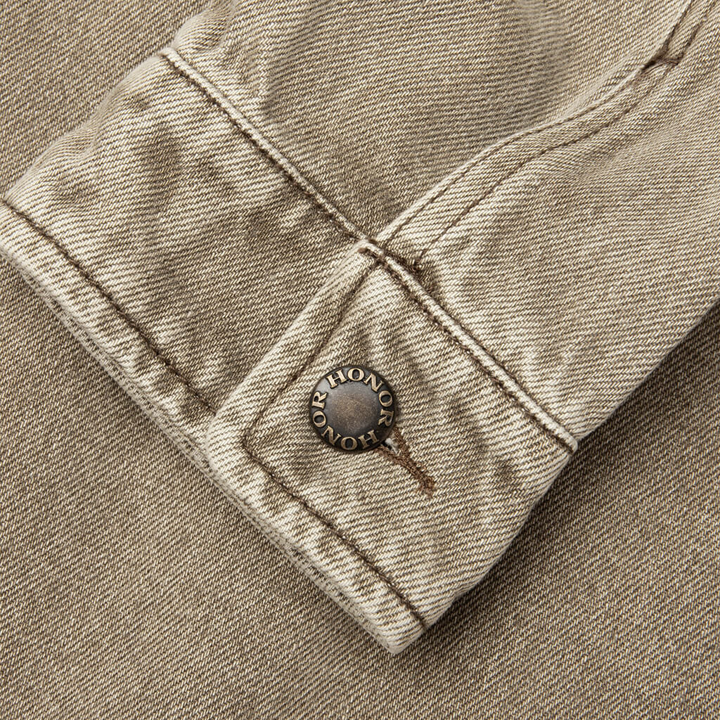 Washed Twill Trucker - Taupe - Image 4