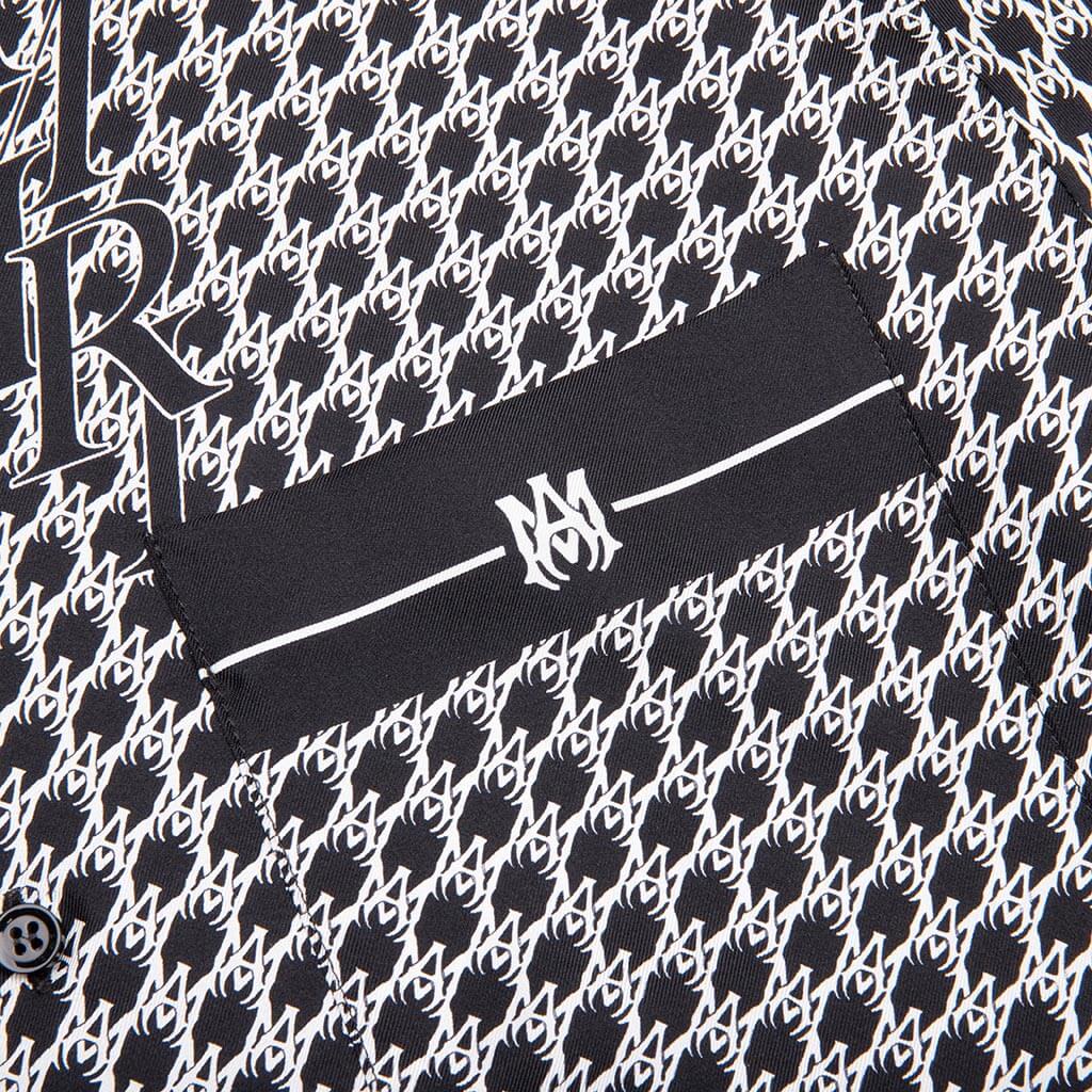 Houndstooth Bowling Shirt - Black - Image 5
