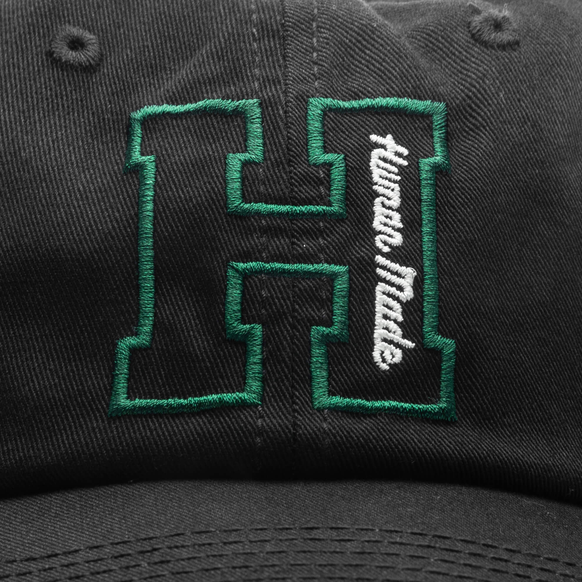 6 Panel Twill Cap #2 - Black - Image 2