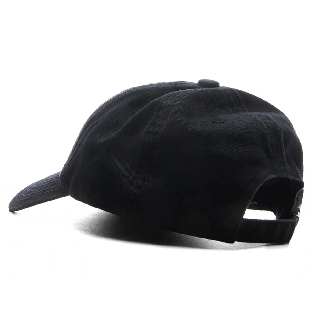 6 Panel Twill Cap #21 - Black - Image 4