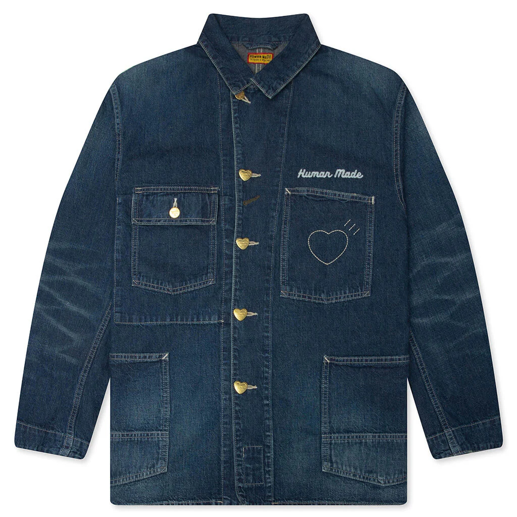 Denim Coverall Jacket - Indigo