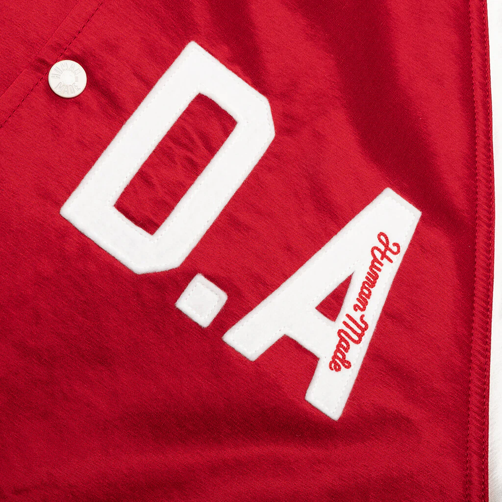 Satin Stadium Jacket - Red - Image 6