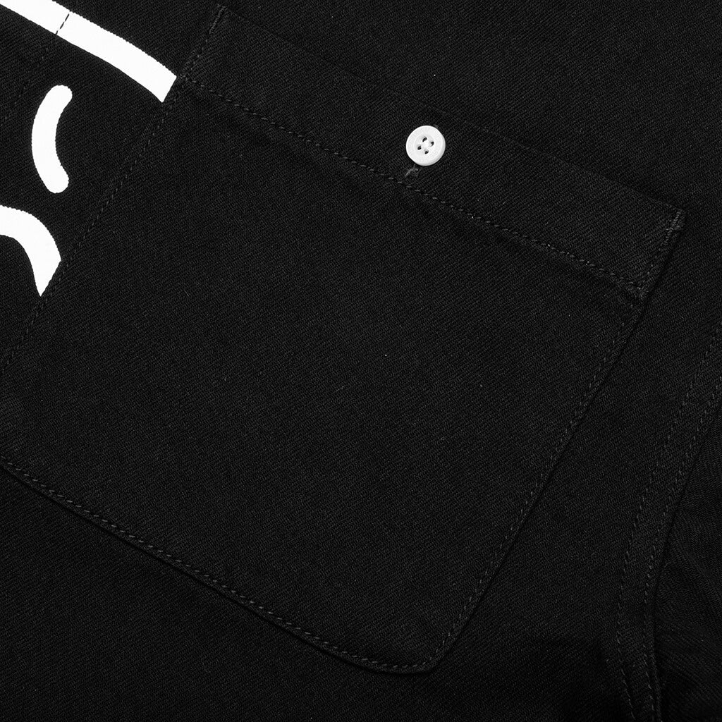 Black Dog S/S Cropped Fit Woven Shirt - Black Caramel - Image 4