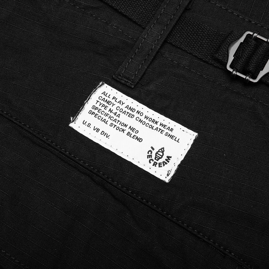 Destro Cargo Shorts - Black - Image 3
