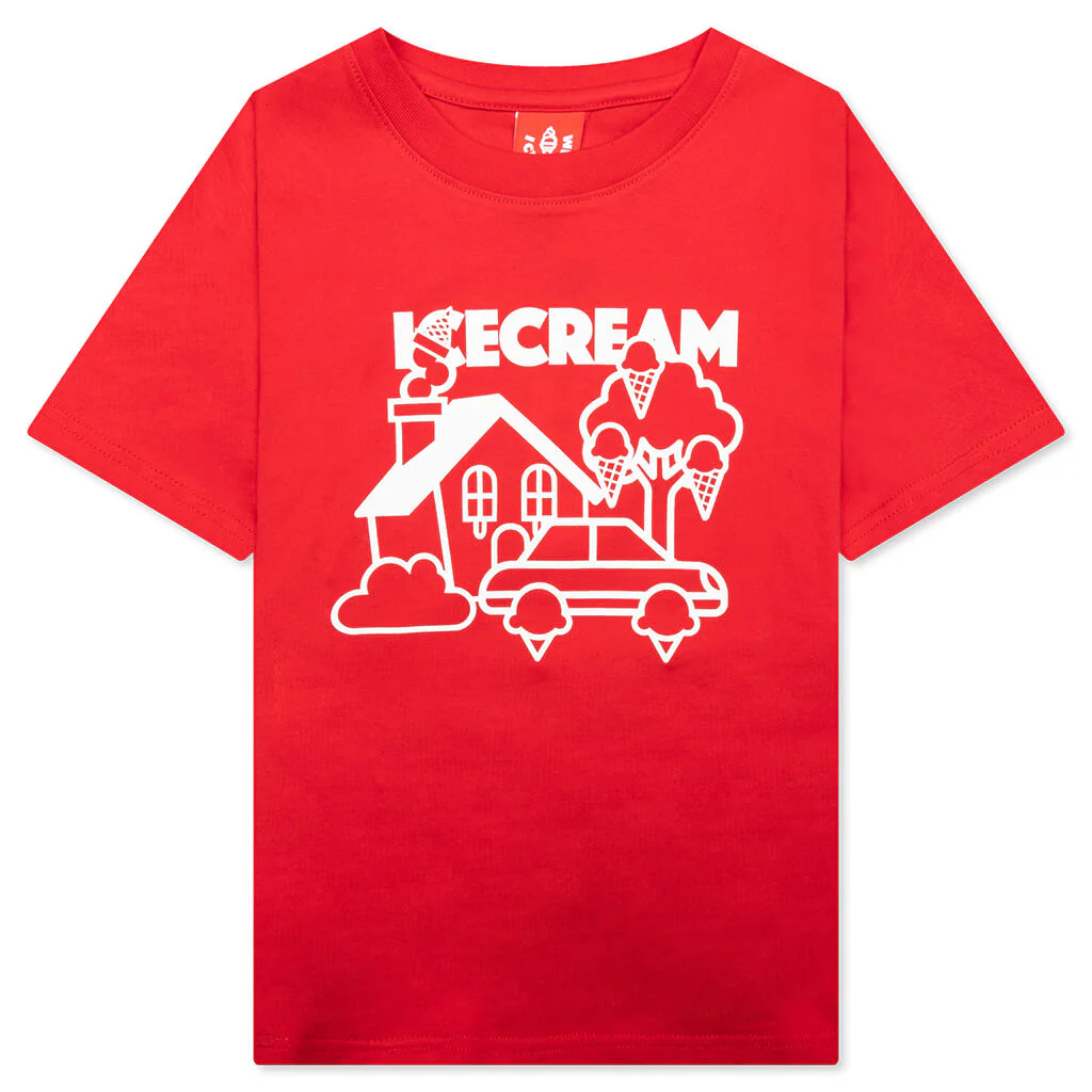 Kids Home S/S Tee - Racing Red